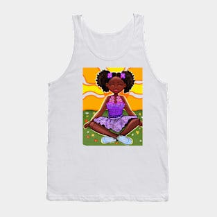 Anime girl in the sunshine 2 Princess Cute Summer black girls Melanin Afro African American Tank Top